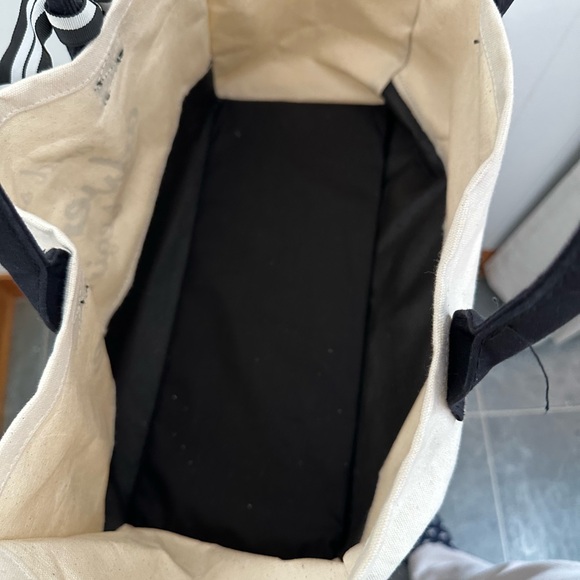 Black and White Canvas Tote Bag - Picture 2 of 2